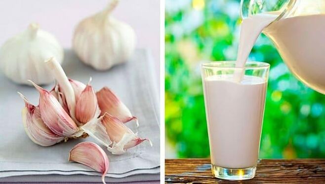 garlic and milk to get rid of worms