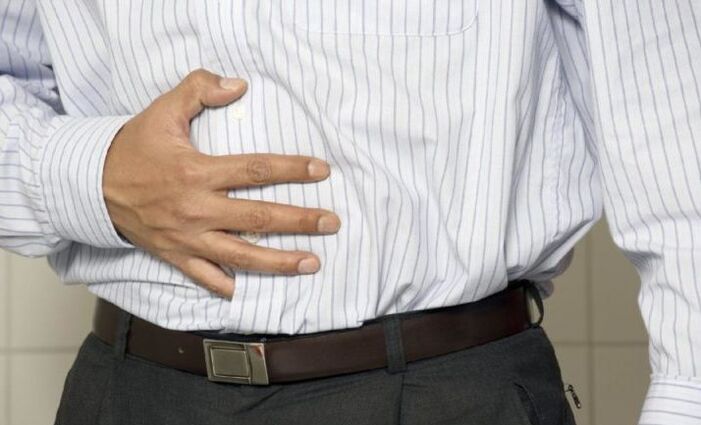stomach ache due to parasites